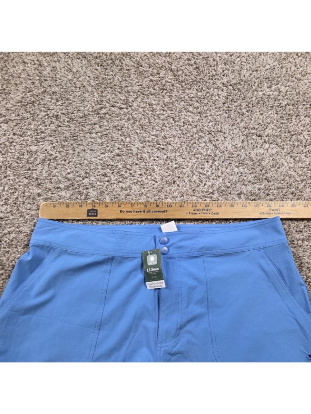 LL Bean Board Shorts Womens 16 Blue Stretch UPF 50 Swim Beach - Picture 2 of 7